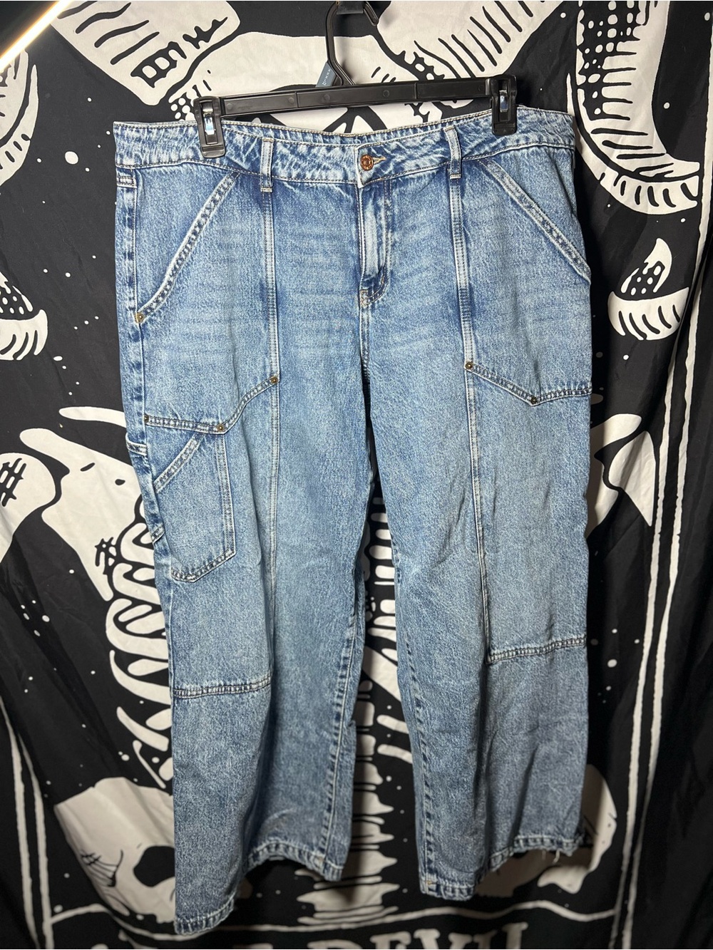 NWOT Wide leg ReWash blue denim jeans 60$ retail Size 17 #denim